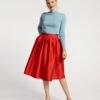 Barbara Gathered Midi Skirt Red 1 Barbara Gathered Midi Skirt Red -Clothing Store SKIRT RED