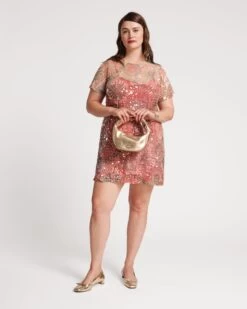 Bubbly Sequin Dress Starburst Print 11 Bubbly Sequin Dress Starburst Print -Clothing Store SPARKLE DRESS