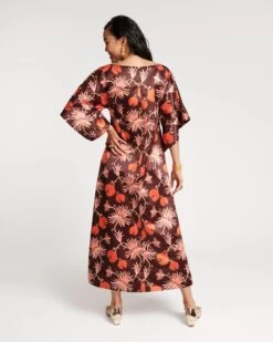 Spinnaker Satin Maxi Dress Fantasia Print 9 Spinnaker Satin Maxi Dress Fantasia Print -Clothing Store SPINNAKER FANTASIA 04