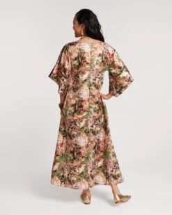 Spinnaker Satin Maxi Dress Monet Print 10 Spinnaker Satin Maxi Dress Monet Print -Clothing Store SPINNAKER MONET 02