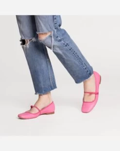 Jude Mary Jane Leather Flat Pink -Clothing Store SS19 JUDE PINK ONBODY 1
