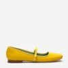 Jude Mary Jane Leather Flat Canary