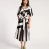 Amanda Shirtdress Stripe Black Oyster 1 Amanda Shirtdress Stripe Black Oyster -Clothing Store STRIPEDRESS BW 00