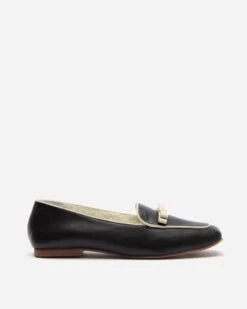 Suzanne Cozy Loafer Nappa Faux Shearling Black
