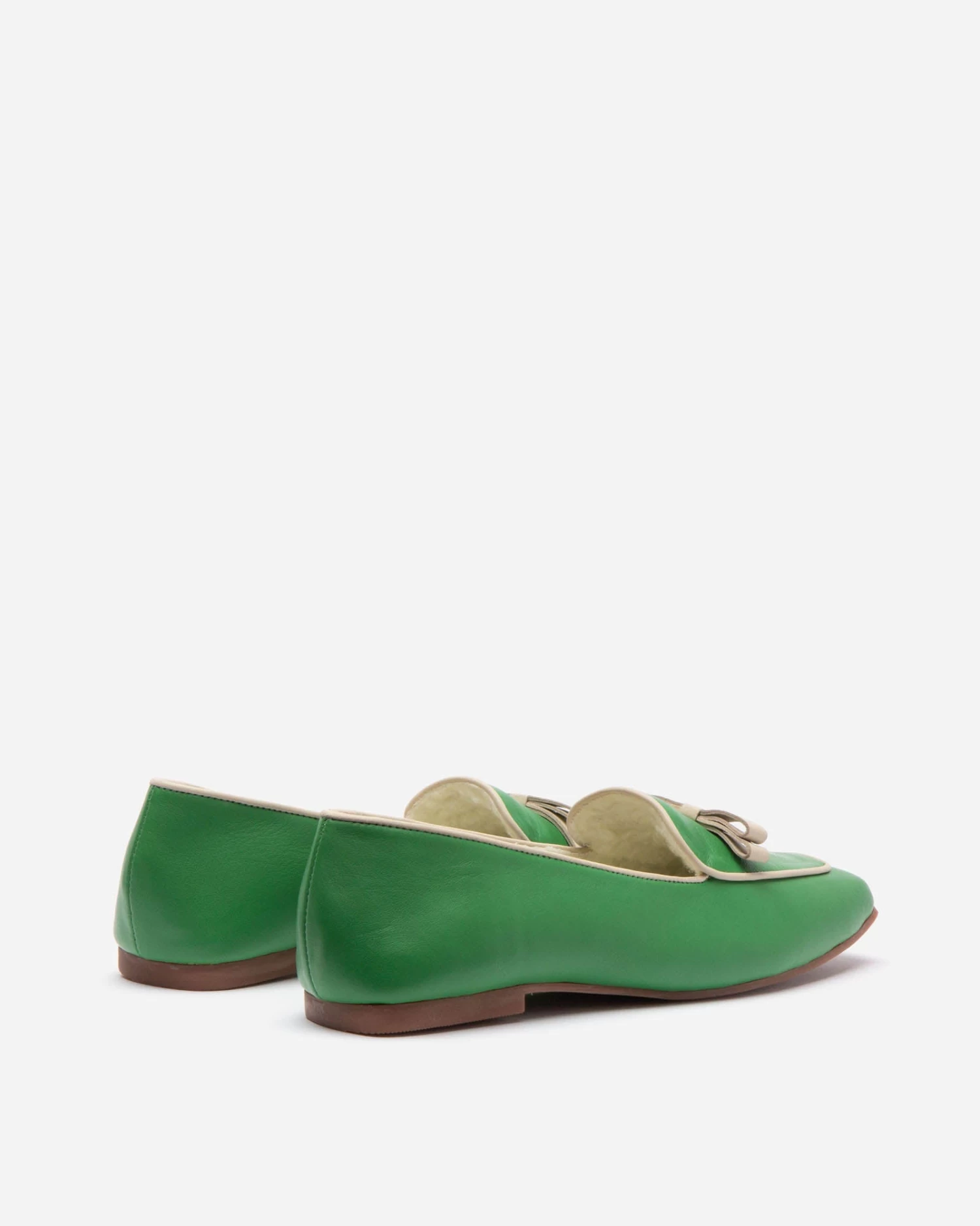 Suzanne Cozy Loafer Nappa Faux Shearling Green 6 Suzanne Cozy Loafer Nappa Faux Shearling Green - Image 4