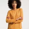 Long Sleeve Striped Shirt Yellow Red