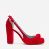 Retro Pump Velvet Scarlet 1 Retro Pump Velvet Scarlet -Clothing Store VELVET RETRO PUMPS