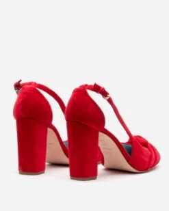 Retro Pump Velvet Scarlet -Clothing Store VELVET RETRO PUMPS 03