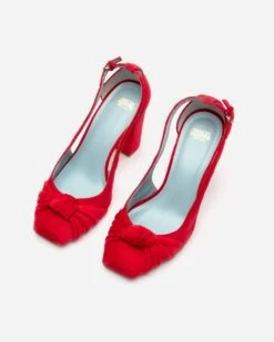 Retro Pump Velvet Scarlet -Clothing Store VELVET RETRO PUMPS 04