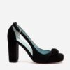 Retro Pump Velvet Black -Clothing Store VELVET RETRO PUMP black