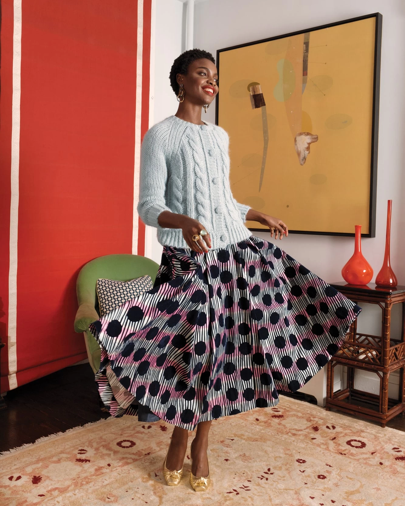 Molly Cable Cardi Light Blue 8 Molly Cable Cardi Light Blue - Image 6