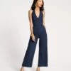 Babe Halter Jumpsuit Navy