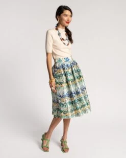 Barbara Midi Skirt Meadow Print 8 Barbara Midi Skirt Meadow Print -Clothing Store barbara meadow 01