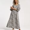 Bliss Maxi Dress Painterly Stripe 1 Bliss Maxi Dress Painterly Stripe -Clothing Store bliss maxi bw 01