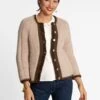 Wool Border Sweater Oatmeal -Clothing Store border new 01