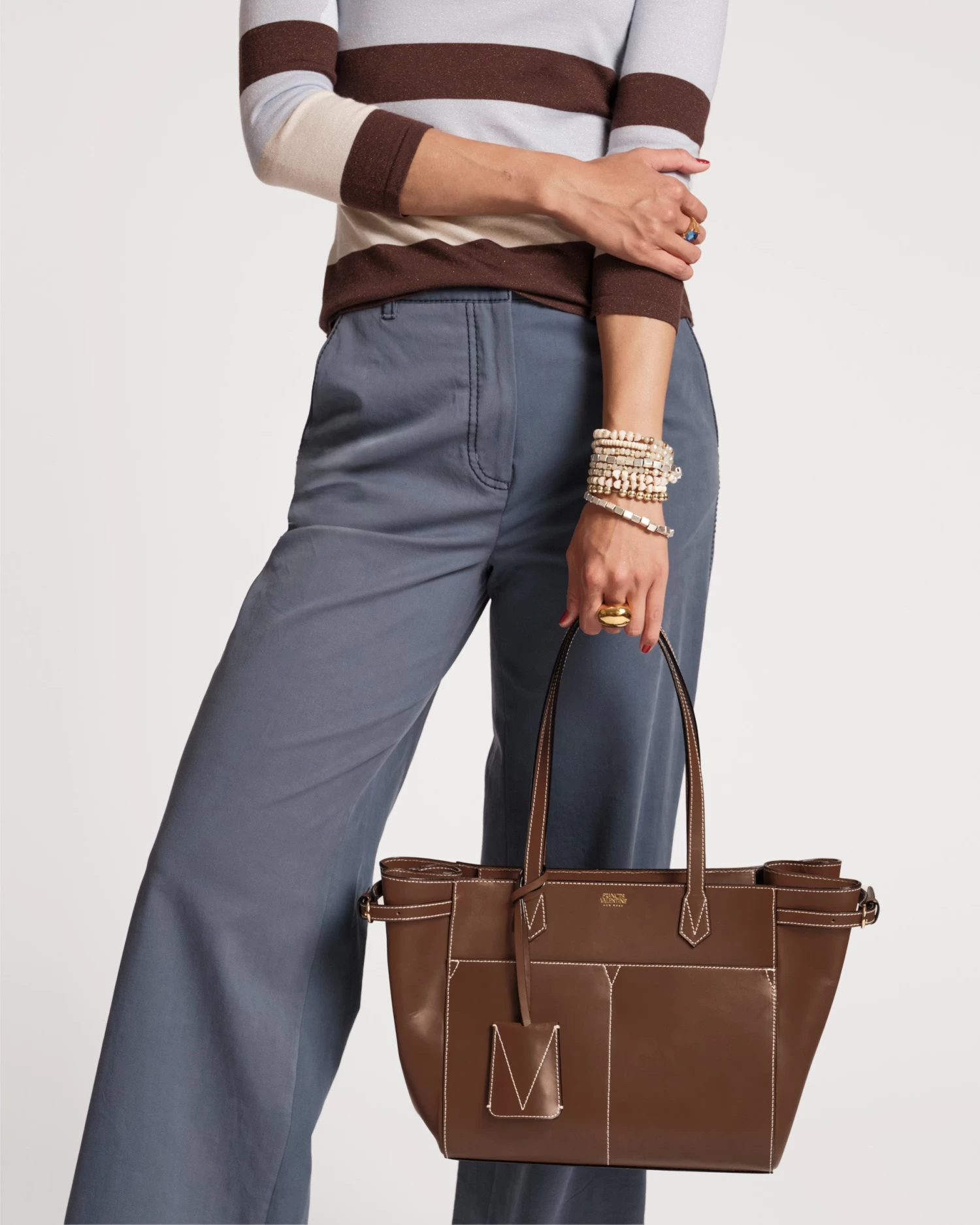 Brigetta Shopping Tote Vachetta Chocolate 4 Brigetta Shopping Tote Vachetta Chocolate - Image 2