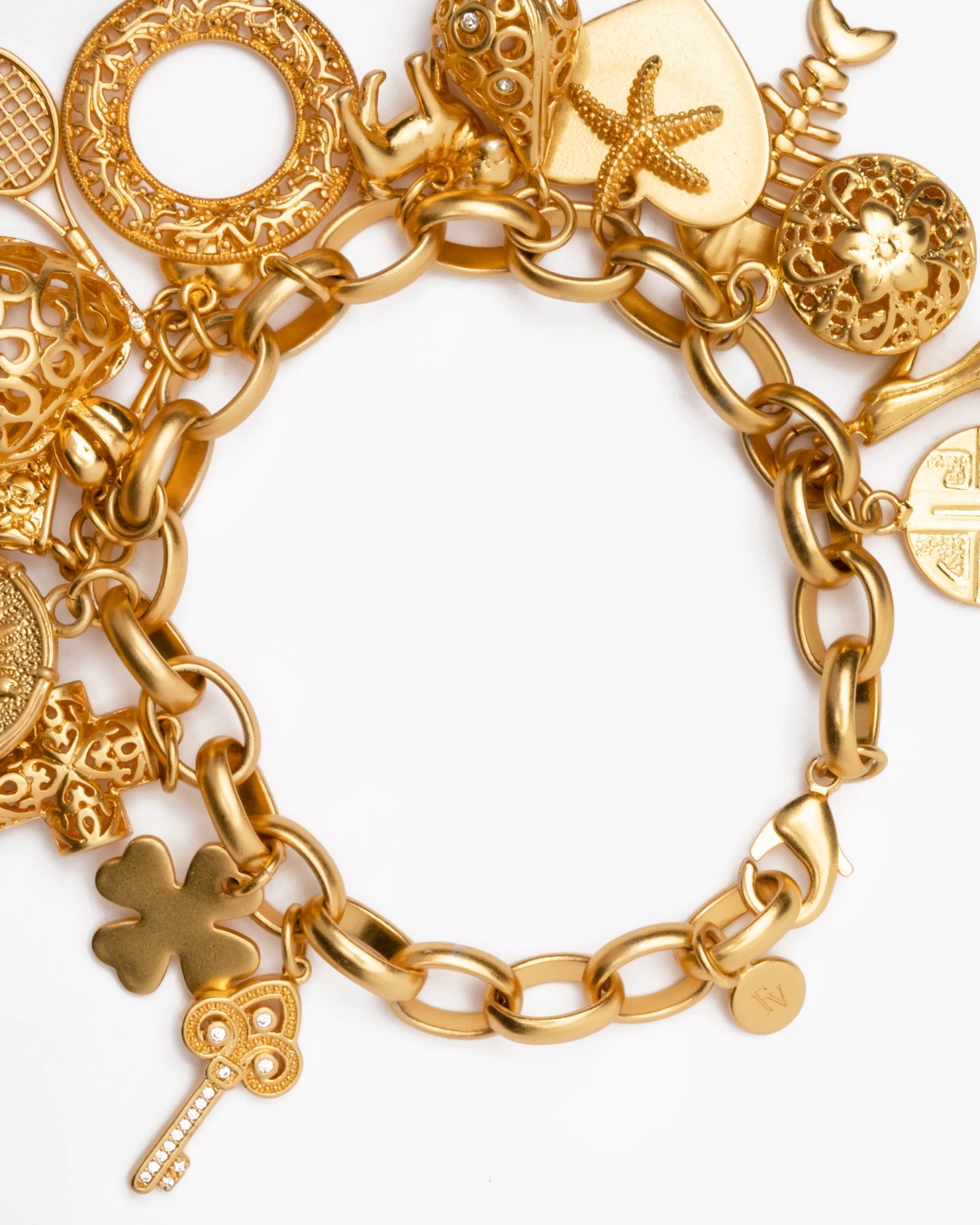FV Charm Bracelet Gold 5 FV Charm Bracelet Gold - Image 3