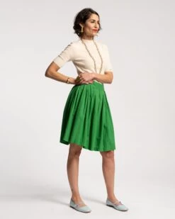Claire Skirt Green -Clothing Store claire skirt green 02