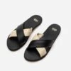 Criss Cross Cloud Slide Nappa Black Oyster -Clothing Store cloud slide black 03 ecd6d295 b769 4b4a 881b b4092fc3147f