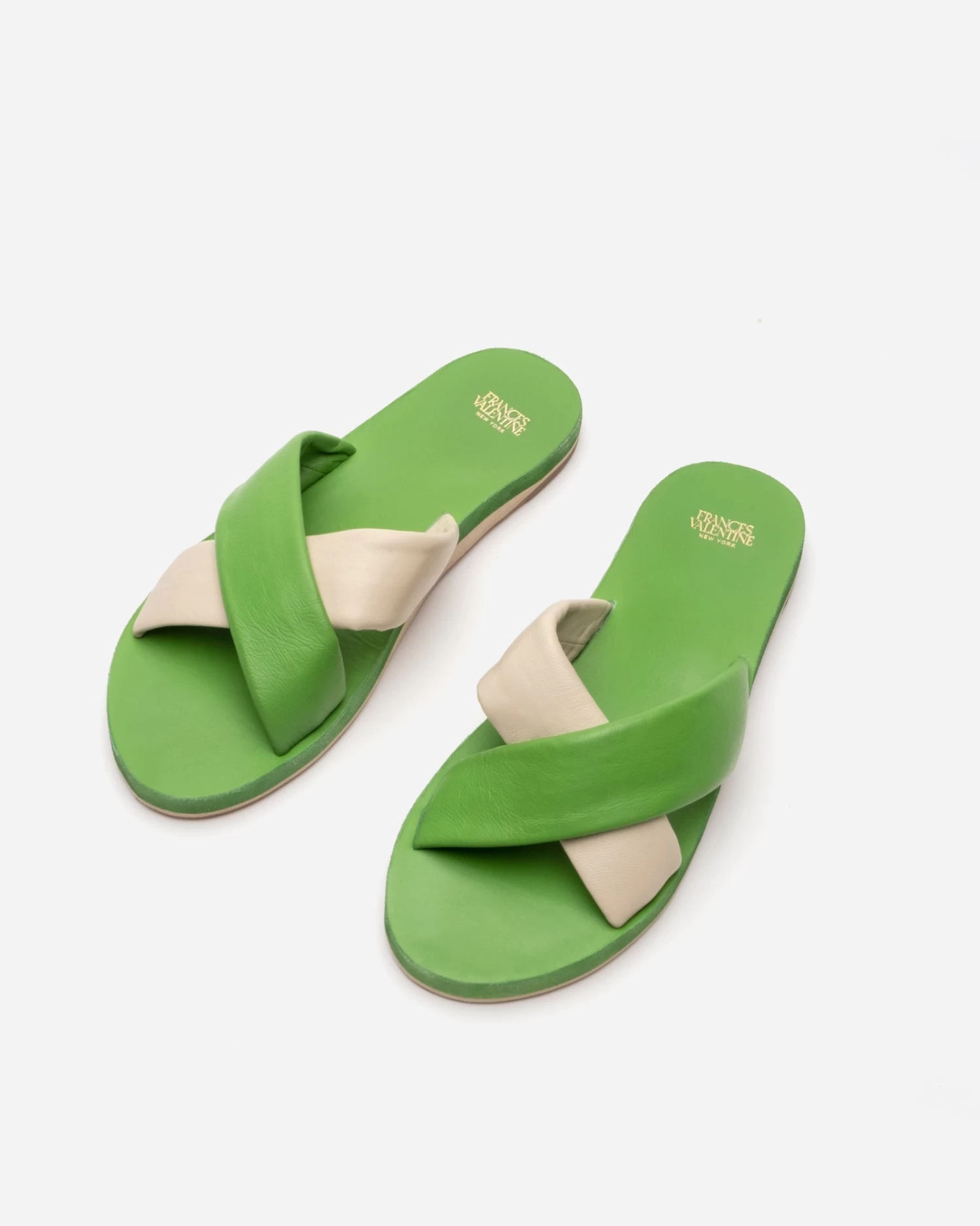 Criss Cross Cloud Slide Nappa Green Oyster 4 Criss Cross Cloud Slide Nappa Green Oyster - Image 2