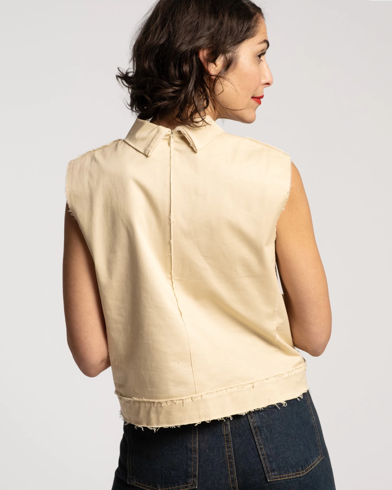 Colette Shell Cotton Khaki 5 Colette Shell Cotton Khaki - Image 3