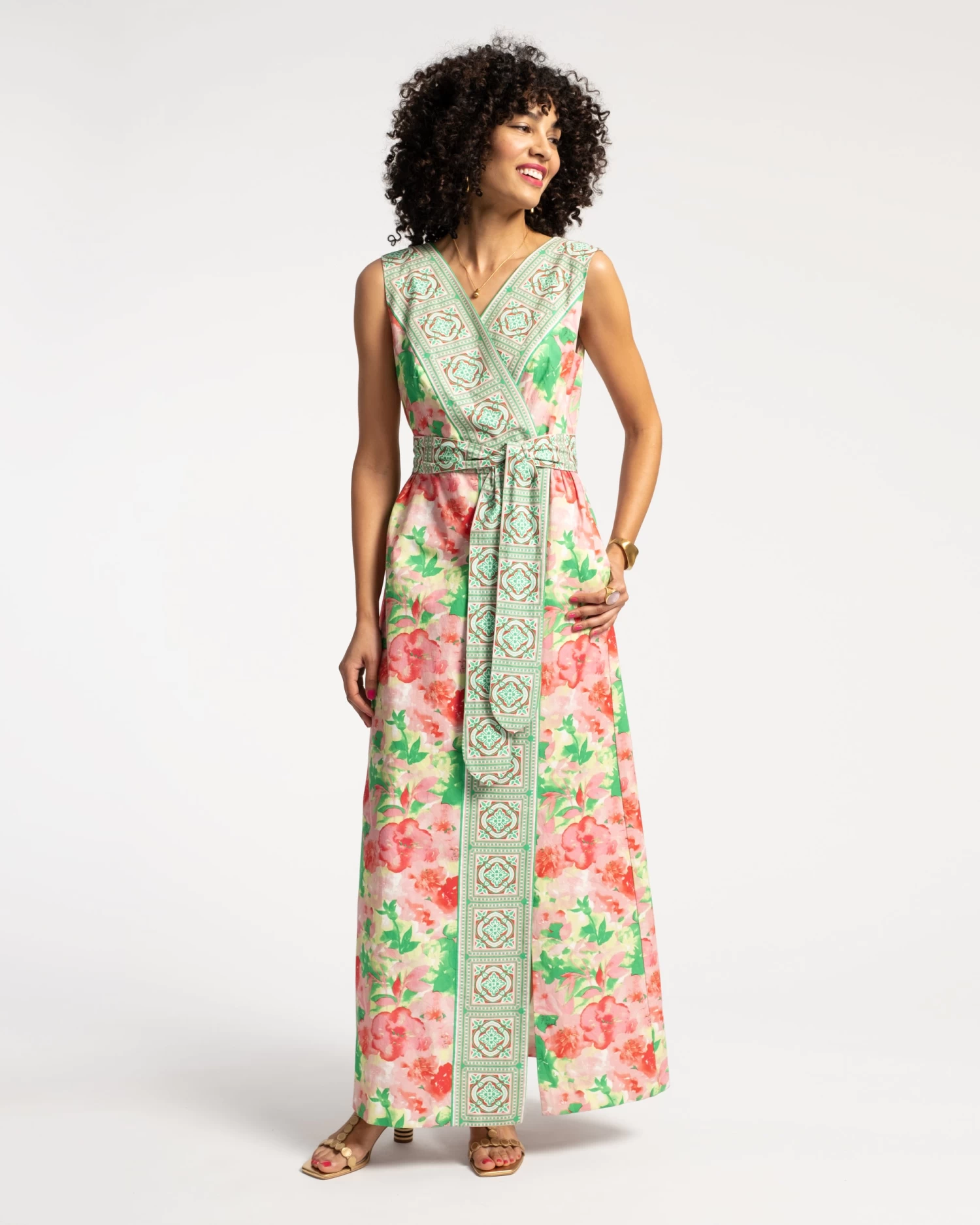 Colony Dress Azalea Pink Green 3 Colony Dress Azalea Pink Green