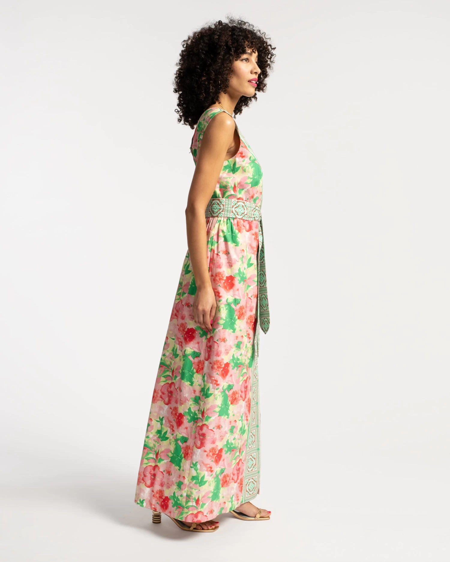 Colony Dress Azalea Pink Green 4 Colony Dress Azalea Pink Green - Image 2