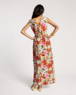 Colony Dress Rose Garden Red Print -Clothing Store colony dress rose 04