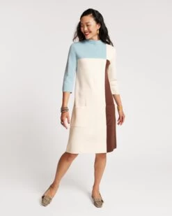 Annie Merino Colorblock Dress -Clothing Store colorblock dress 02