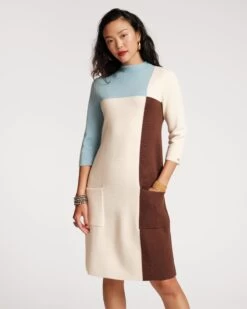 Annie Merino Colorblock Dress -Clothing Store colorblock dress 05
