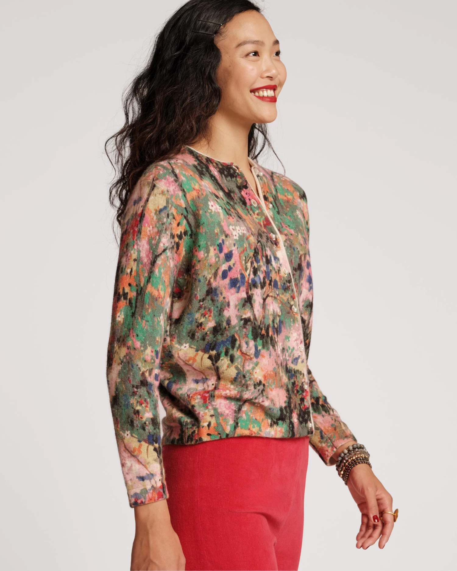 Darling Cardigan Monet Print 5 Darling Cardigan Monet Print - Image 3