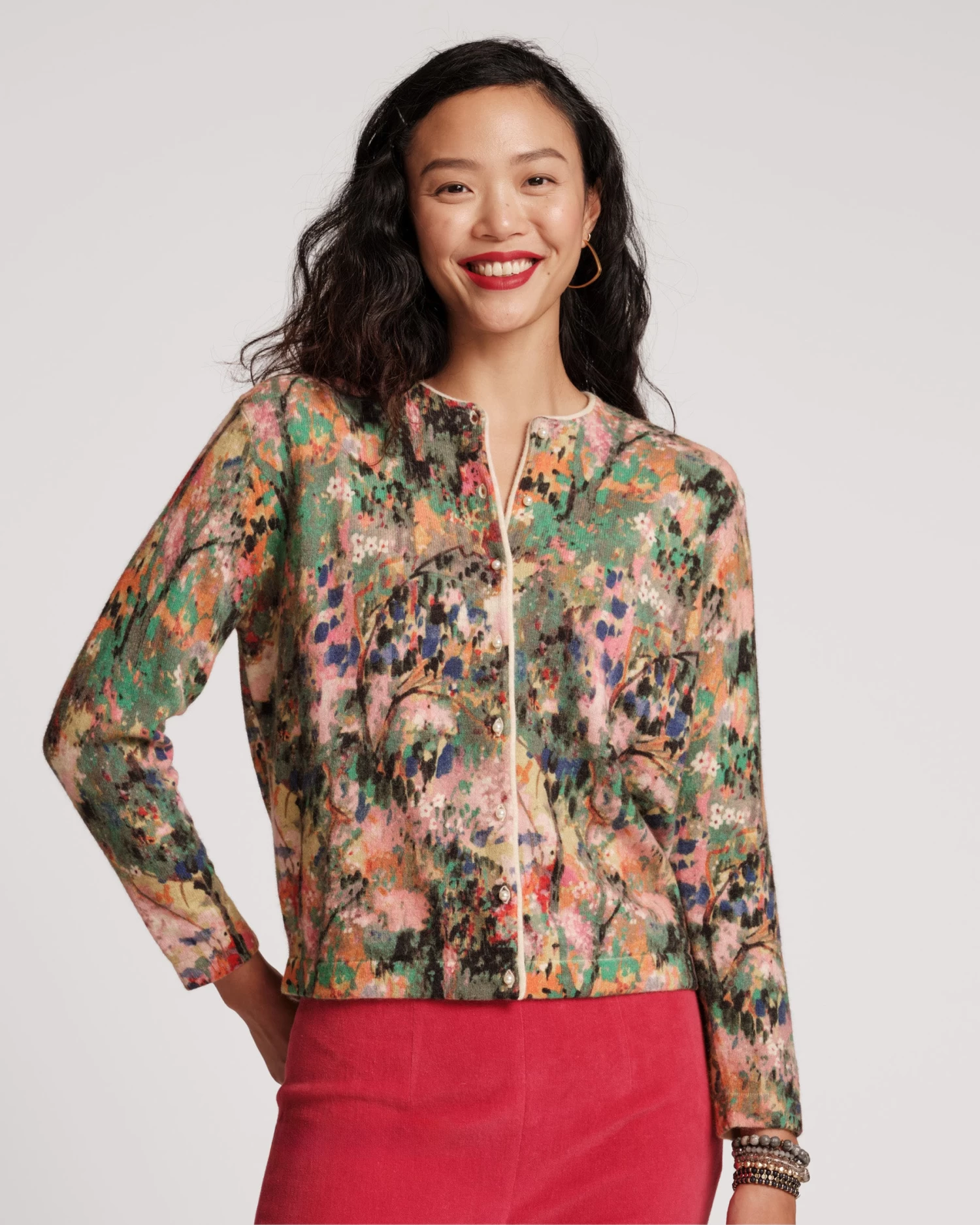 Darling Cardigan Monet Print 3 Darling Cardigan Monet Print