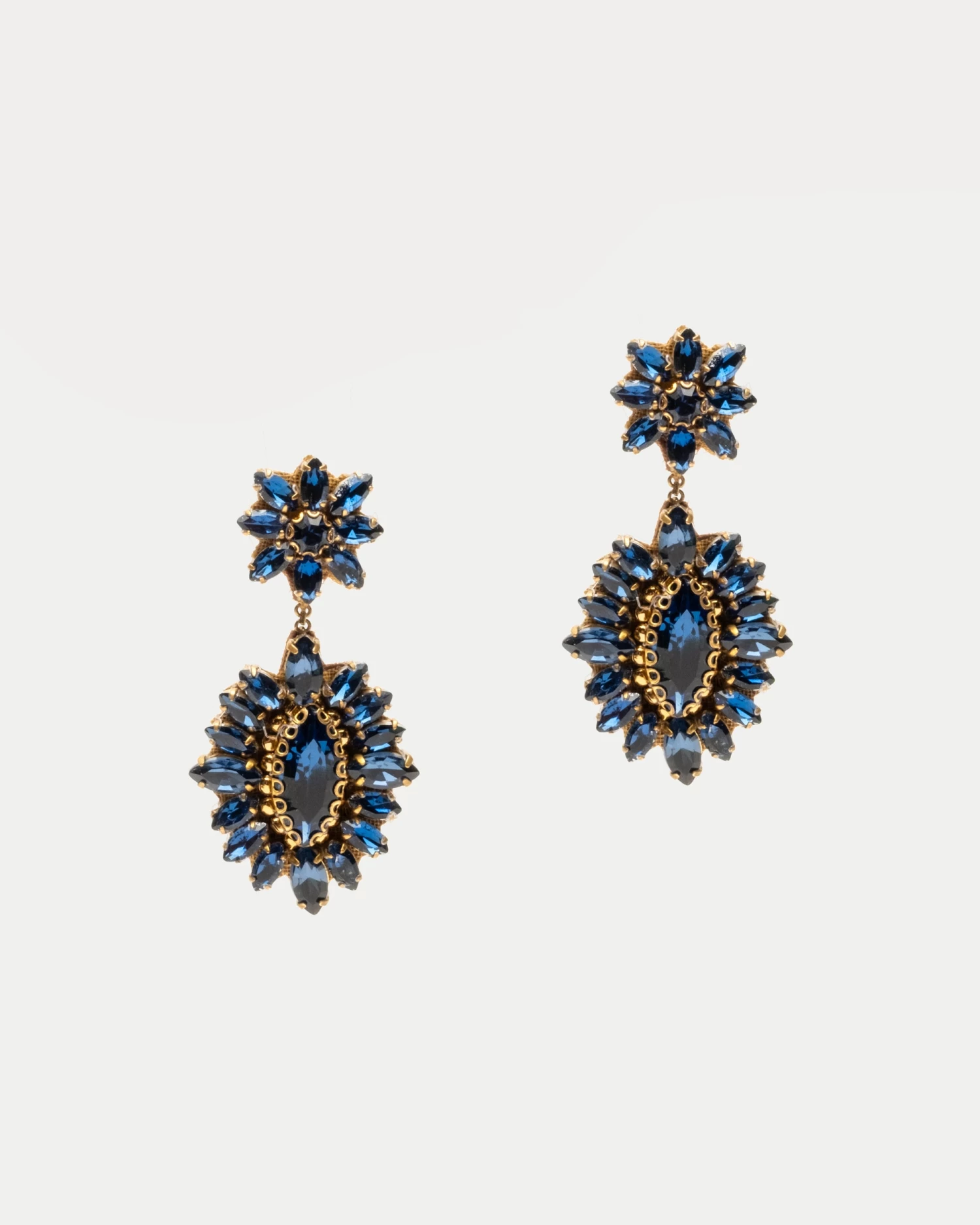 Alianah Earring Gold Blue 3 Alianah Earring Gold Blue