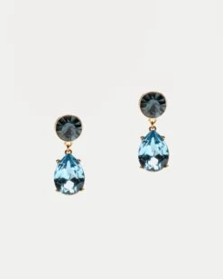 Aqua Tear Drop Earring