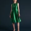 Florencia Dress Silk Emerald 1 Florencia Dress Silk Emerald -Clothing Store florencia green 01