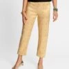 Petrie Pant Floral Jacquard Gold -Clothing Store gold petrie 01