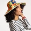 Canvas Fringe Hat Floral Explosion -Clothing Store hat