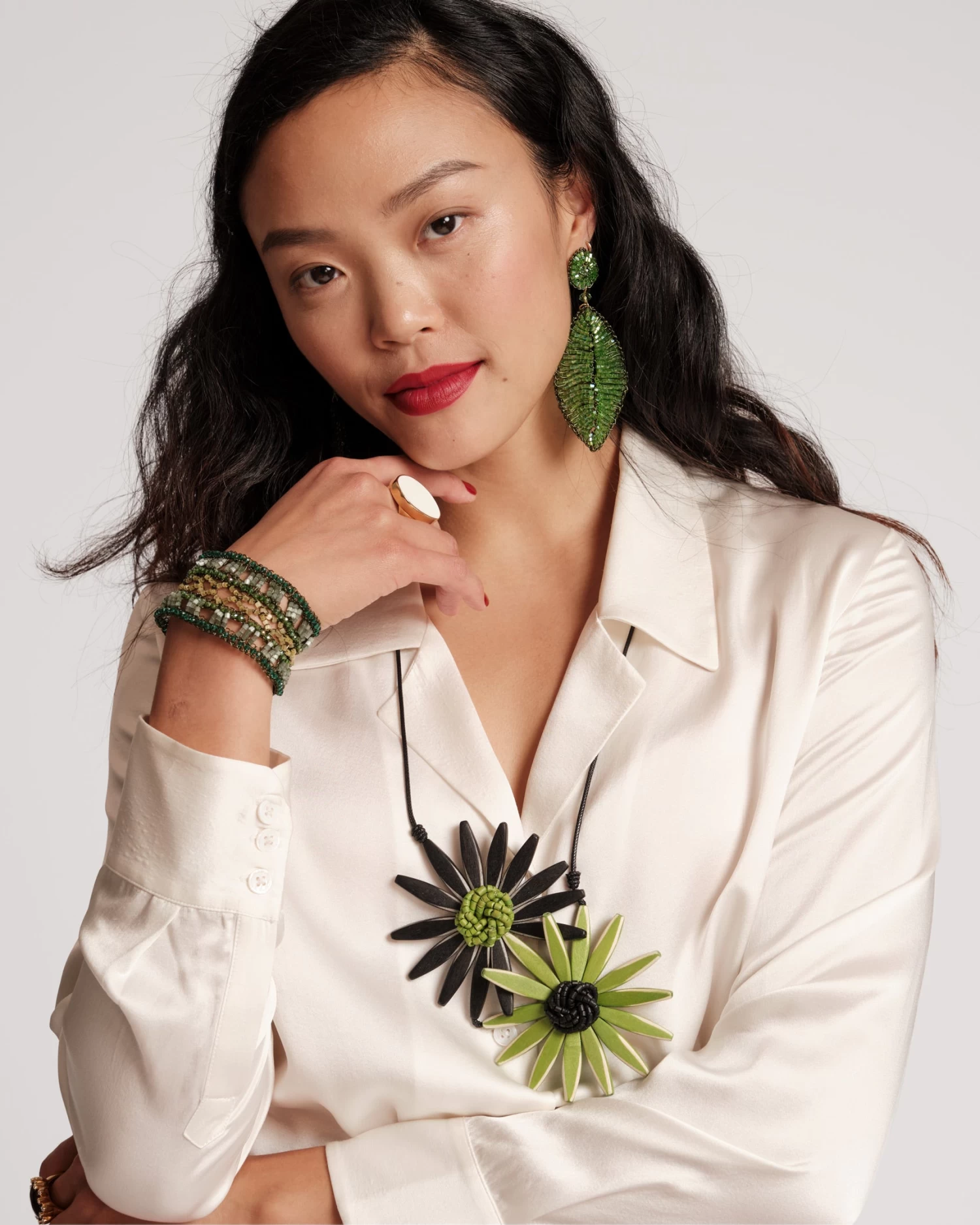 Crochet Bracelet Moss 4 Crochet Bracelet Moss - Image 2