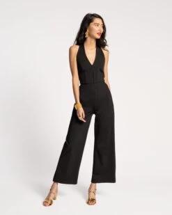 Babe Halter Jumpsuit Black -Clothing Store jumpsuit blacj