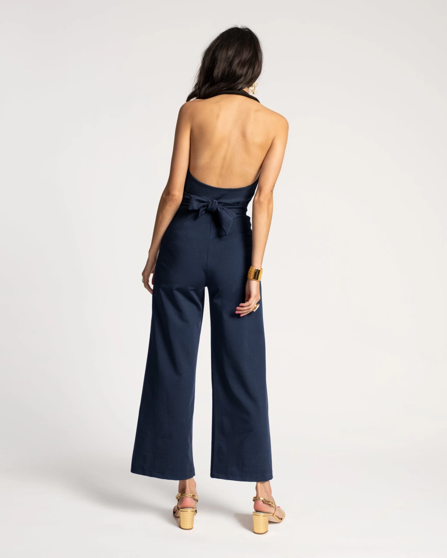 Babe Halter Jumpsuit Navy 5 Babe Halter Jumpsuit Navy - Image 3