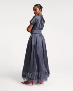 Jody Jumpsuit Feather Fringe Navy Pink -Clothing Store jumpsuit navy 03