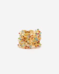 Multi String Crochet Beaded Bracelet