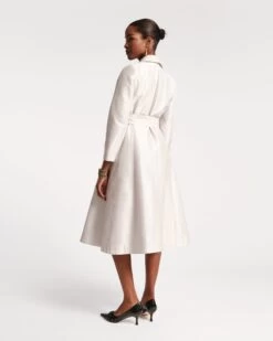 Lucille Wrap Dress Dupioni Silver 9 Lucille Wrap Dress Dupioni Silver -Clothing Store lucille silver 023