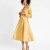Lucille Wrap Dress Gold -Clothing Store lucille wrap gold 01