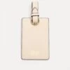 Luggage Tag Tumbled Leather Oyster -Clothing Store luggage tag oyster