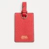 Luggage Tag Tumbled Leather Red -Clothing Store luggage tag red