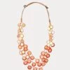 Iridescent Arabella Necklace Orange -Clothing Store necklace read
