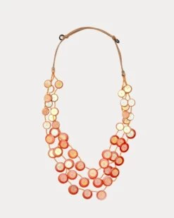 Iridescent Arabella Necklace Orange
