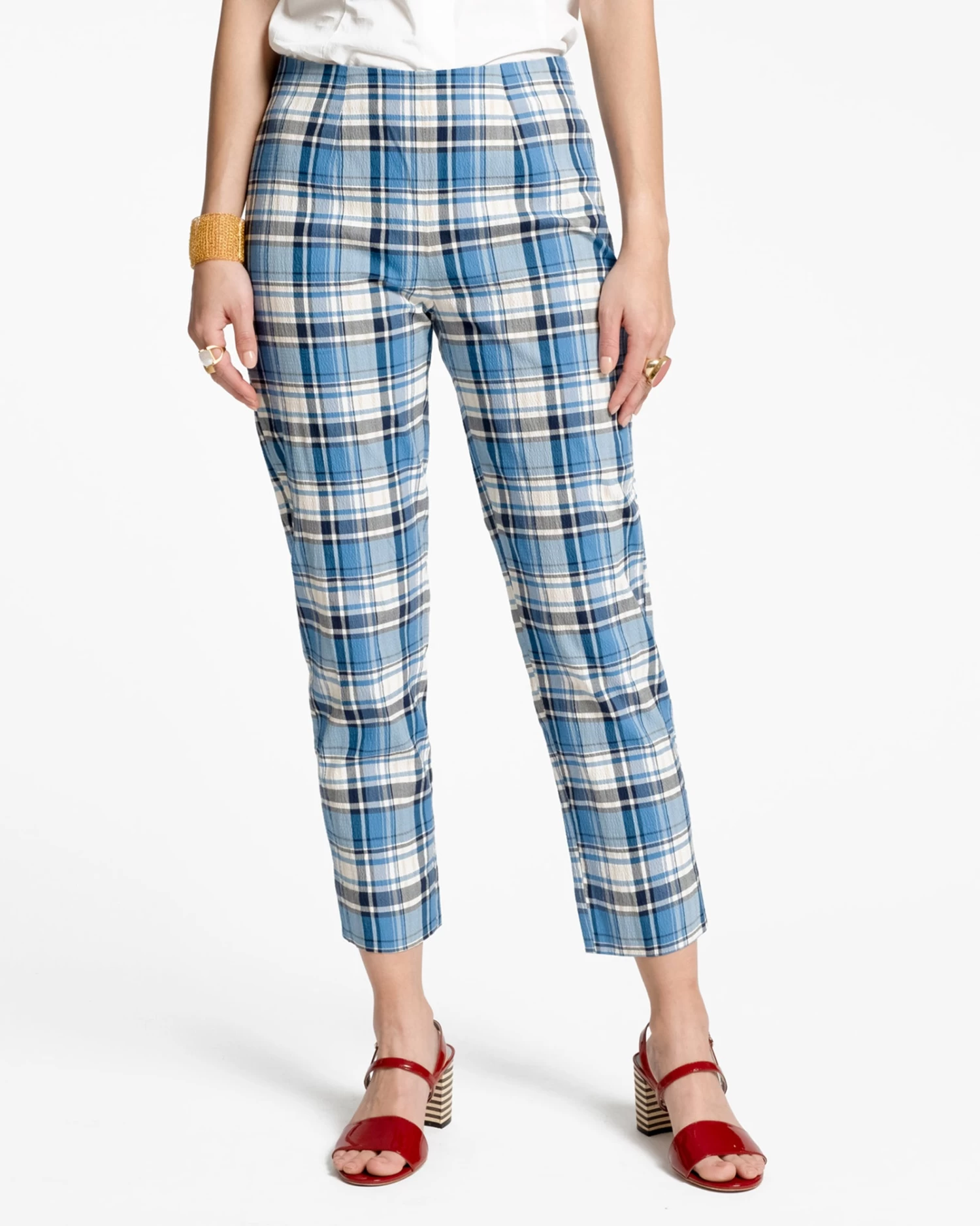 Plaid Petrie Pant Blue 3 Plaid Petrie Pant Blue