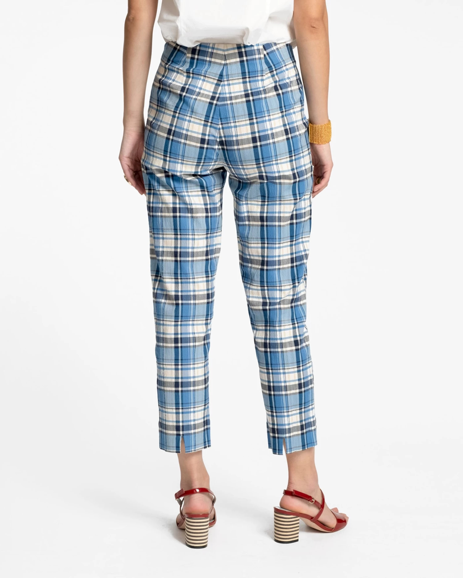 Plaid Petrie Pant Blue 5 Plaid Petrie Pant Blue - Image 3